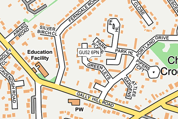 GU52 6PN map - OS OpenMap – Local (Ordnance Survey)