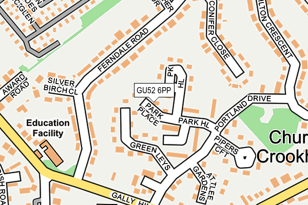 GU52 6PP map - OS OpenMap – Local (Ordnance Survey)