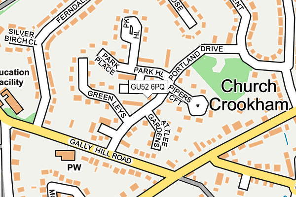 GU52 6PQ map - OS OpenMap – Local (Ordnance Survey)