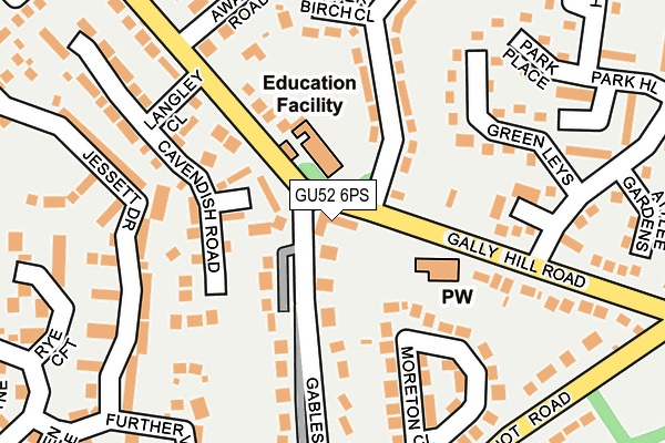 GU52 6PS map - OS OpenMap – Local (Ordnance Survey)