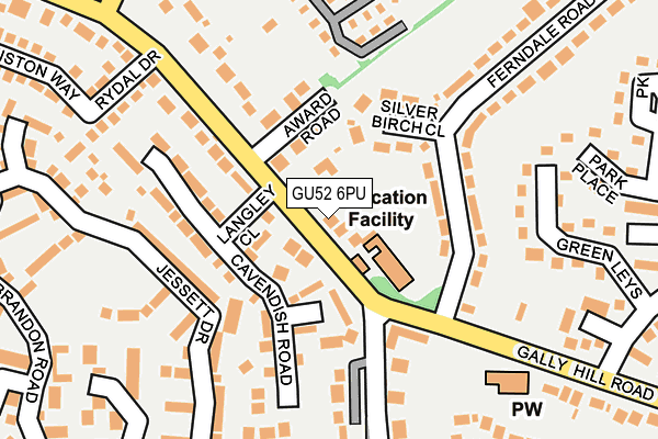GU52 6PU map - OS OpenMap – Local (Ordnance Survey)