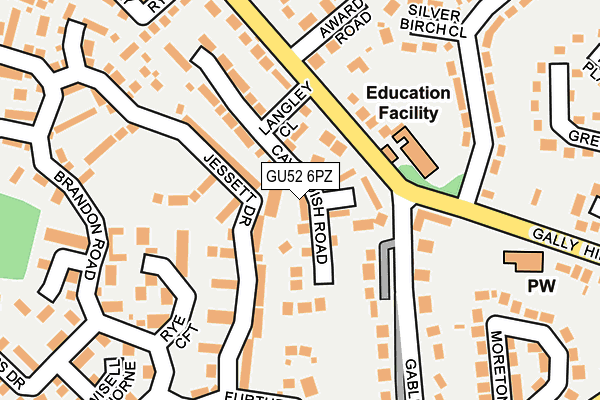 GU52 6PZ map - OS OpenMap – Local (Ordnance Survey)