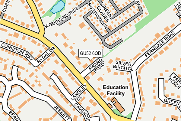 GU52 6QD map - OS OpenMap – Local (Ordnance Survey)