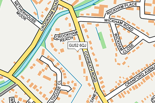 GU52 6QJ map - OS OpenMap – Local (Ordnance Survey)