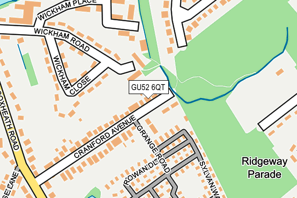 GU52 6QT map - OS OpenMap – Local (Ordnance Survey)