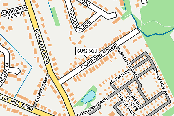 GU52 6QU map - OS OpenMap – Local (Ordnance Survey)