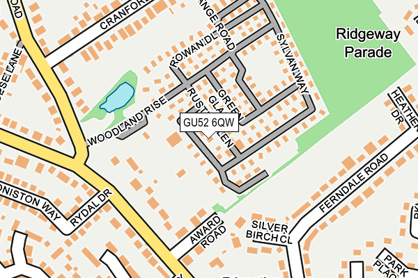 GU52 6QW map - OS OpenMap – Local (Ordnance Survey)