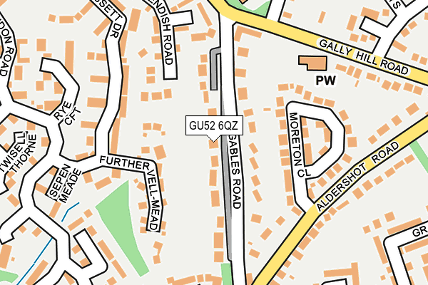 GU52 6QZ map - OS OpenMap – Local (Ordnance Survey)