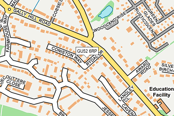 GU52 6RP map - OS OpenMap – Local (Ordnance Survey)