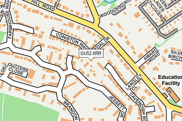 GU52 6RR map - OS OpenMap – Local (Ordnance Survey)