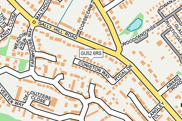 GU52 6RS map - OS OpenMap – Local (Ordnance Survey)