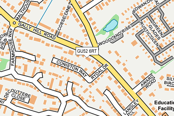 GU52 6RT map - OS OpenMap – Local (Ordnance Survey)