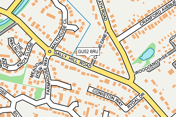GU52 6RU map - OS OpenMap – Local (Ordnance Survey)