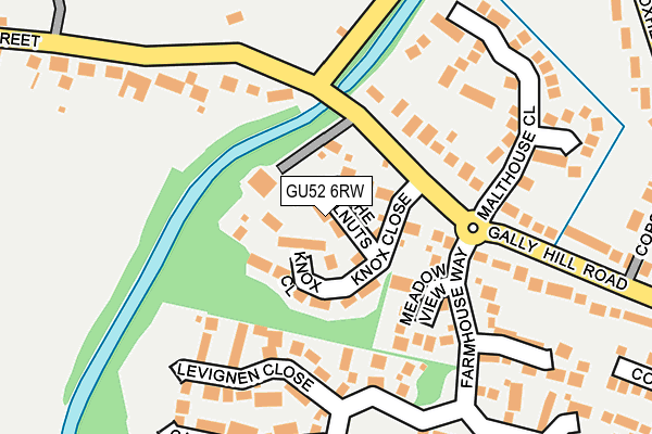 GU52 6RW map - OS OpenMap – Local (Ordnance Survey)
