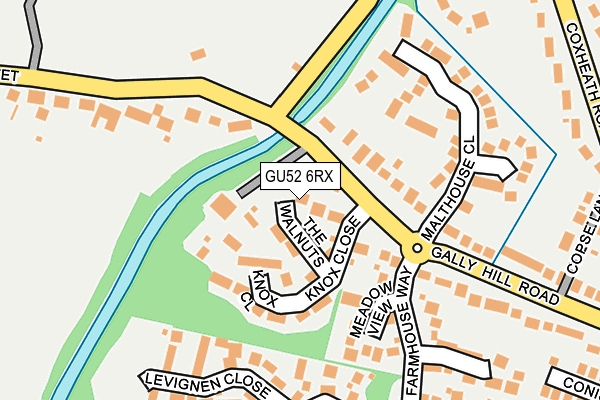 GU52 6RX map - OS OpenMap – Local (Ordnance Survey)