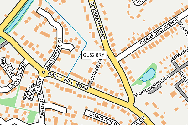 GU52 6RY map - OS OpenMap – Local (Ordnance Survey)