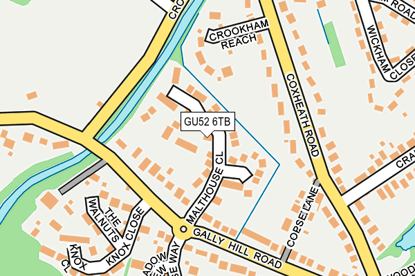 GU52 6TB map - OS OpenMap – Local (Ordnance Survey)
