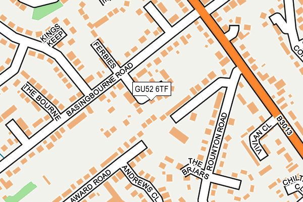 GU52 6TF map - OS OpenMap – Local (Ordnance Survey)