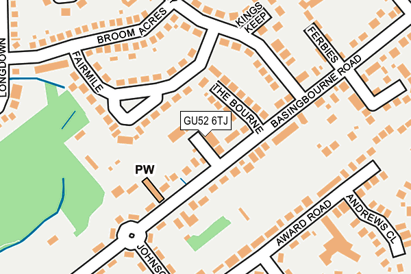 GU52 6TJ map - OS OpenMap – Local (Ordnance Survey)