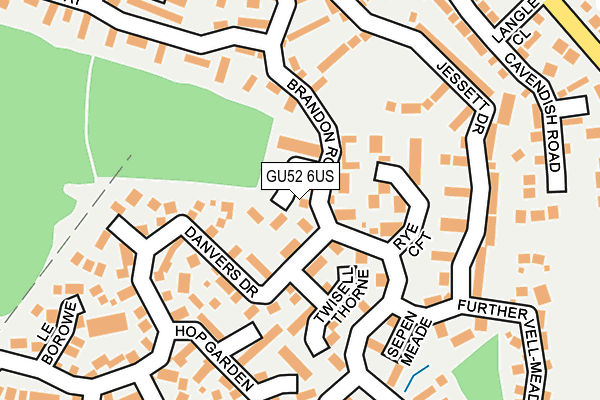 GU52 6US map - OS OpenMap – Local (Ordnance Survey)
