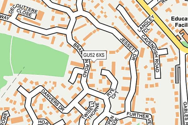 GU52 6XS map - OS OpenMap – Local (Ordnance Survey)