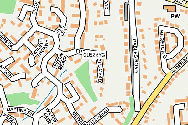 GU52 6YG map - OS OpenMap – Local (Ordnance Survey)