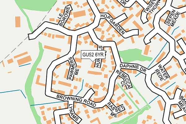 GU52 6YR map - OS OpenMap – Local (Ordnance Survey)