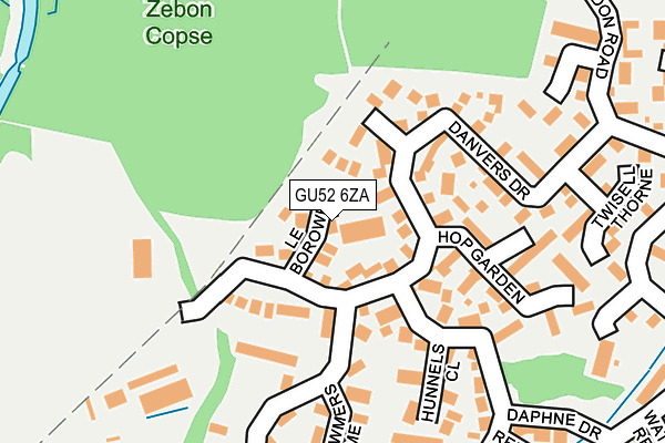 GU52 6ZA map - OS OpenMap – Local (Ordnance Survey)