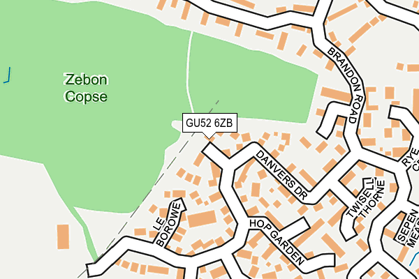 GU52 6ZB map - OS OpenMap – Local (Ordnance Survey)