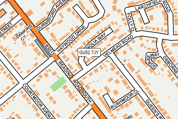 GU52 7JY map - OS OpenMap – Local (Ordnance Survey)