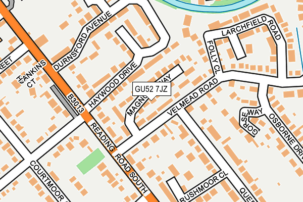 GU52 7JZ map - OS OpenMap – Local (Ordnance Survey)