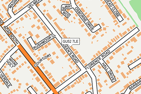 GU52 7LE map - OS OpenMap – Local (Ordnance Survey)