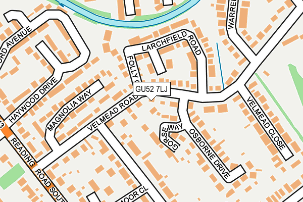 GU52 7LJ map - OS OpenMap – Local (Ordnance Survey)