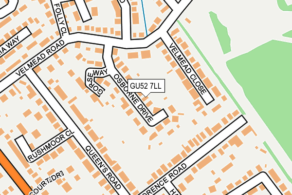 GU52 7LL map - OS OpenMap – Local (Ordnance Survey)