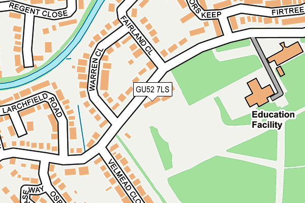 GU52 7LS map - OS OpenMap – Local (Ordnance Survey)