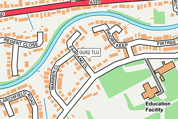 GU52 7LU map - OS OpenMap – Local (Ordnance Survey)