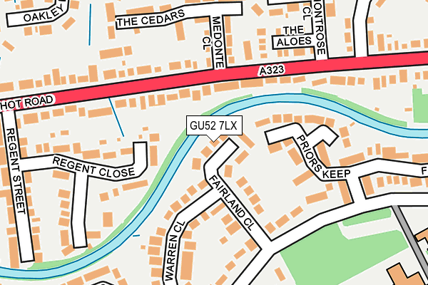 GU52 7LX map - OS OpenMap – Local (Ordnance Survey)