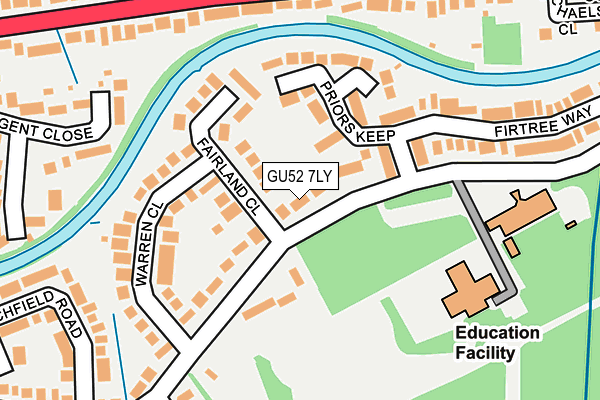 GU52 7LY map - OS OpenMap – Local (Ordnance Survey)