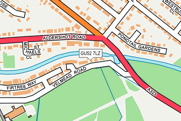 GU52 7LZ map - OS OpenMap – Local (Ordnance Survey)