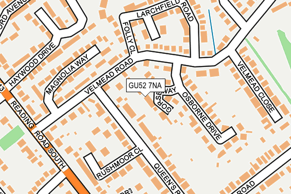 GU52 7NA map - OS OpenMap – Local (Ordnance Survey)