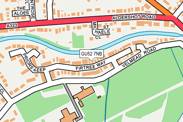 GU52 7NB map - OS OpenMap – Local (Ordnance Survey)