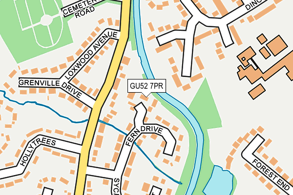 GU52 7PR map - OS OpenMap – Local (Ordnance Survey)