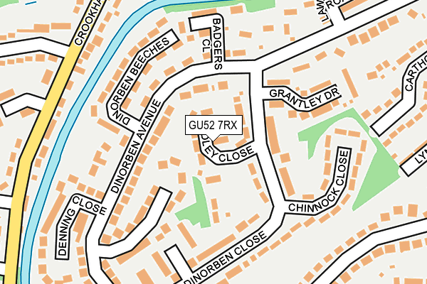 GU52 7RX map - OS OpenMap – Local (Ordnance Survey)