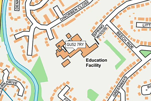 GU52 7RY map - OS OpenMap – Local (Ordnance Survey)