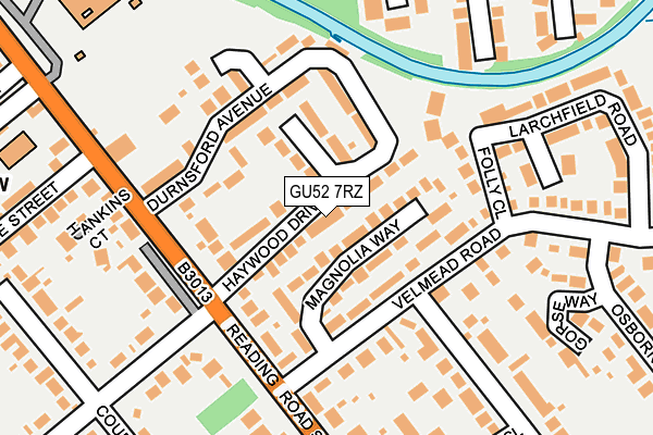 GU52 7RZ map - OS OpenMap – Local (Ordnance Survey)