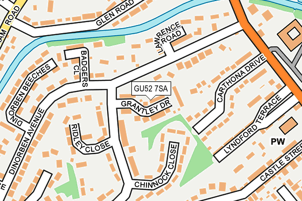 GU52 7SA map - OS OpenMap – Local (Ordnance Survey)