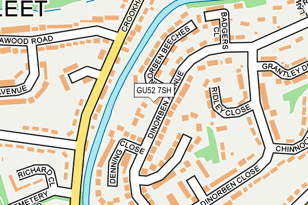 GU52 7SH map - OS OpenMap – Local (Ordnance Survey)