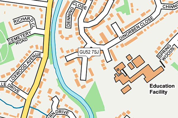 GU52 7SJ map - OS OpenMap – Local (Ordnance Survey)