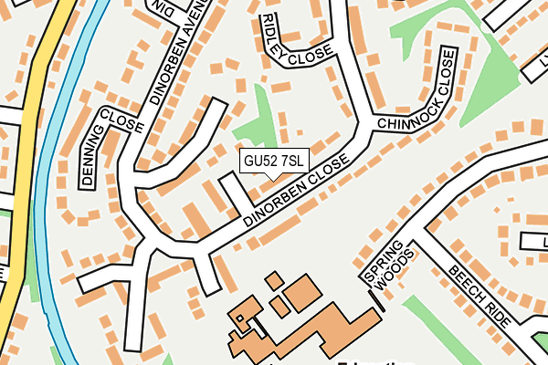 GU52 7SL map - OS OpenMap – Local (Ordnance Survey)