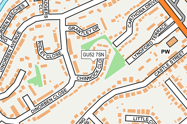 GU52 7SN map - OS OpenMap – Local (Ordnance Survey)